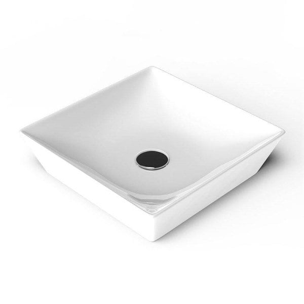 Lucco Decente 40 cm Tezgah Üstü Lavabo Parlak Beyaz