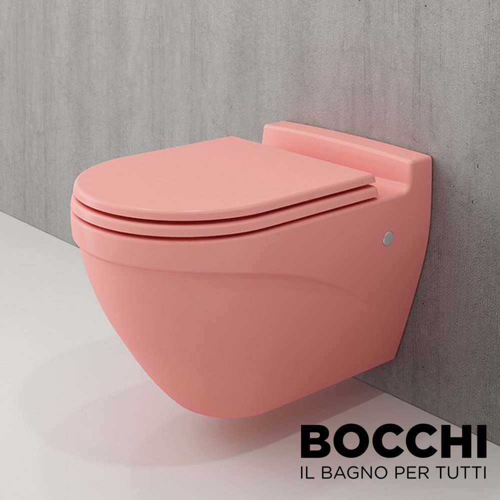 BOCCHI Taormina Arch Asma Klozet, Mat Somon Kapak Dahil
