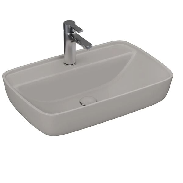 Lucco Vero 60 cm Tezgah Üstü Lavabo Mat Latte