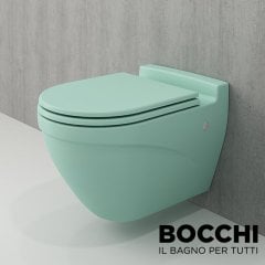 BOCCHI Taormina Arch Asma Klozet, Mat Mint Yeşil Kapak Dahil