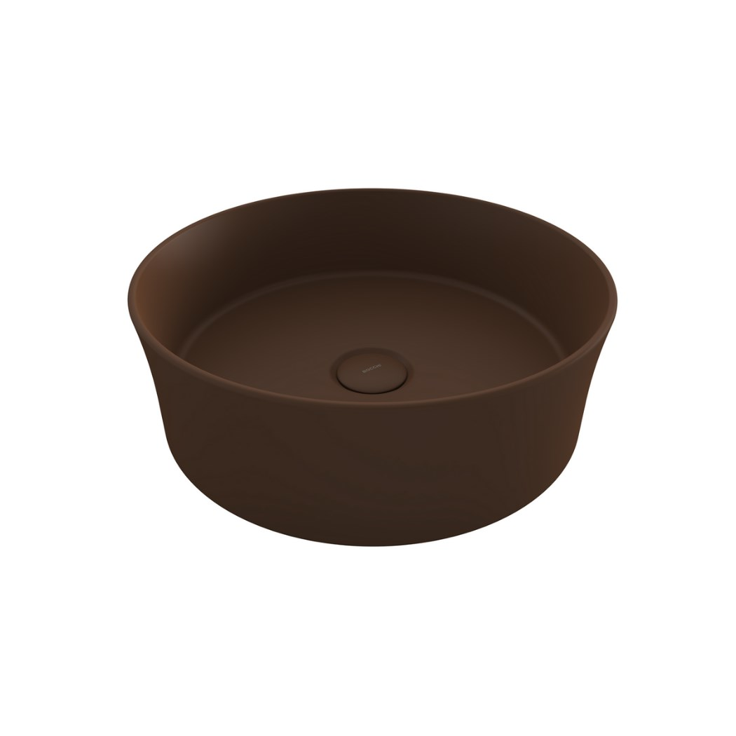 BOCCHI Sottile Slim Line Yuvarlak Lavabo 38 cm, Mat Kahve