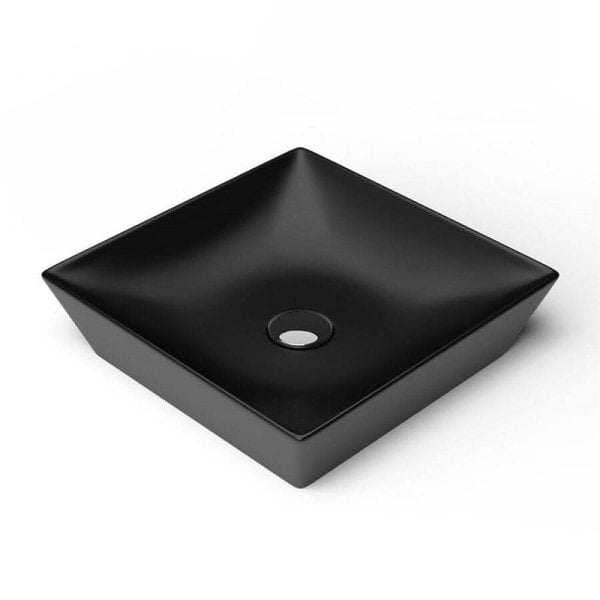 Lucco Decente 40 cm Tezgah Üstü Lavabo Mat Siyah