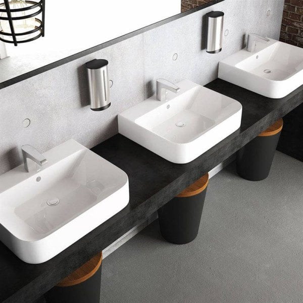 Lucco Allecra 55 cm Tezgah Üstü Lavabo Parlak Beyaz