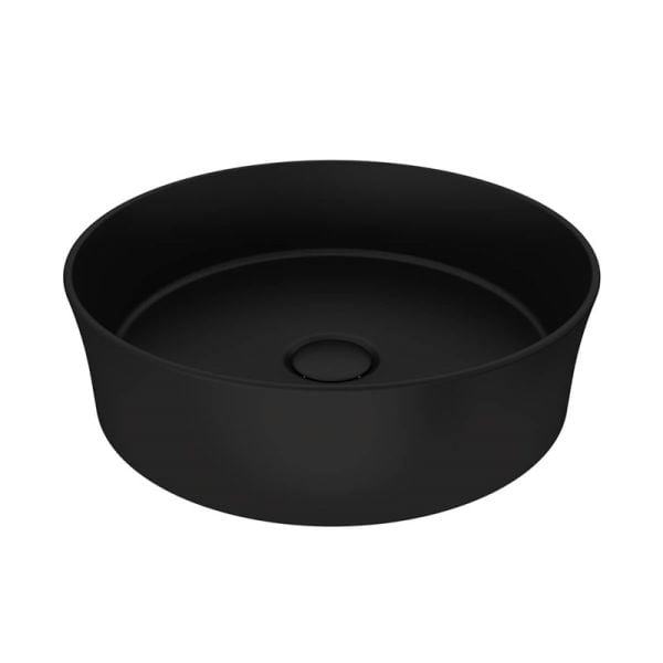 BOCCHI Sottile Slim Line Yuvarlak Lavabo 38 cm, Mat Siyah