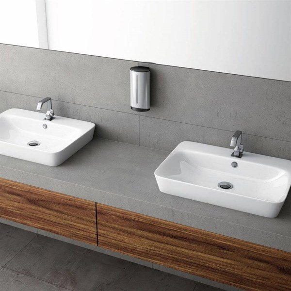 Lucco Mita 65 cm Tezgah Üstü Lavabo Parlak Beyaz