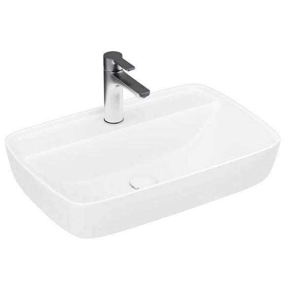 Lucco Vero 60 cm Tezgah Üstü Lavabo Parlak Beyaz