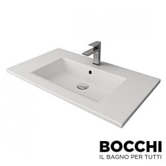 BOCCHI Milano Etajerli Lavabo 100 cm Mat Beyaz