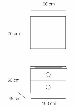 Fym Atlas Banyo Dolabı 100 Cm