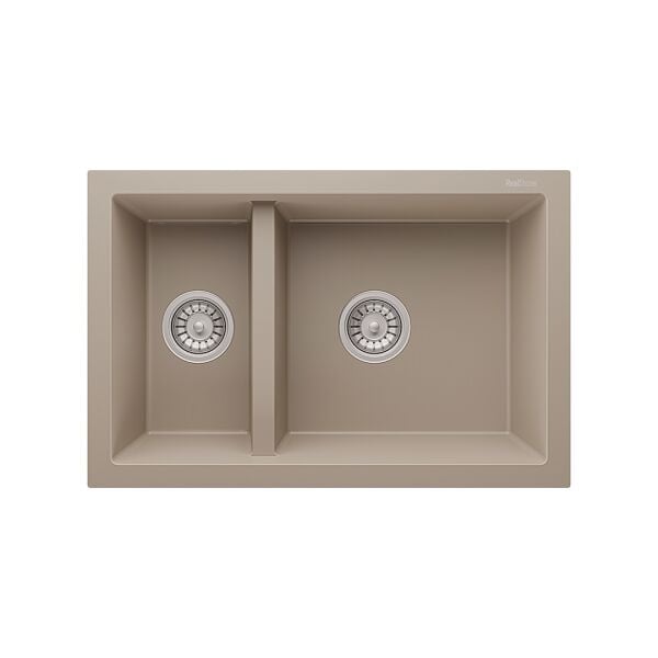 RealStone Bergama 1.5 Gözlü Damlalıksız Granit Eviye Cappucino