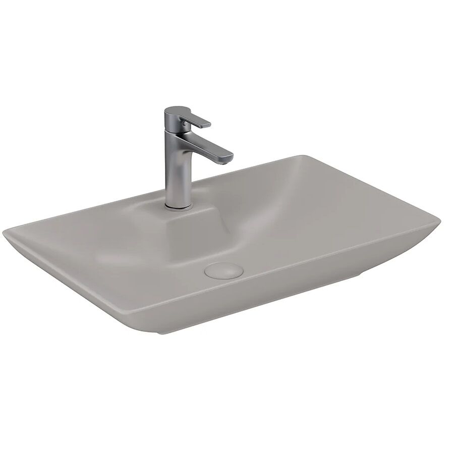 Lucco Perla 65 cm Tezgah Üstü Lavabo Mat Latte