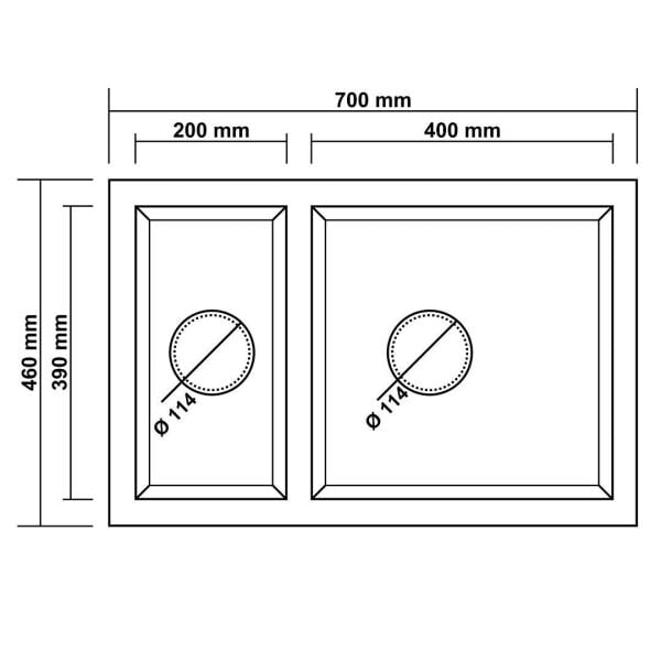 RealStone Bergama 1.5 Gözlü Damlalıksız Granit Eviye Gri
