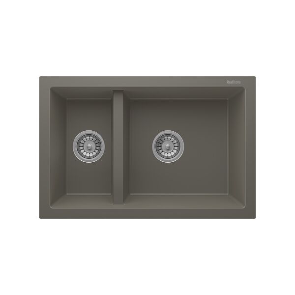RealStone Bergama 1.5 Gözlü Damlalıksız Granit Eviye Gri