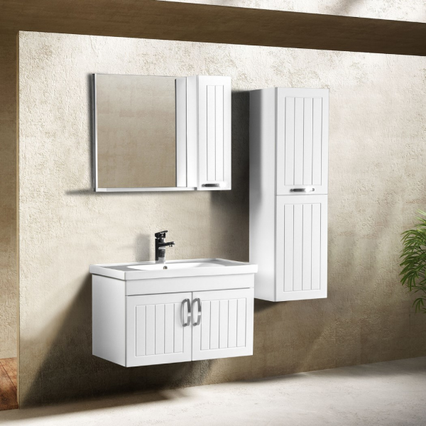 Bagnora Alya 80 cm Beyaz Banyo Dolabı boy dolabı istemiyorum