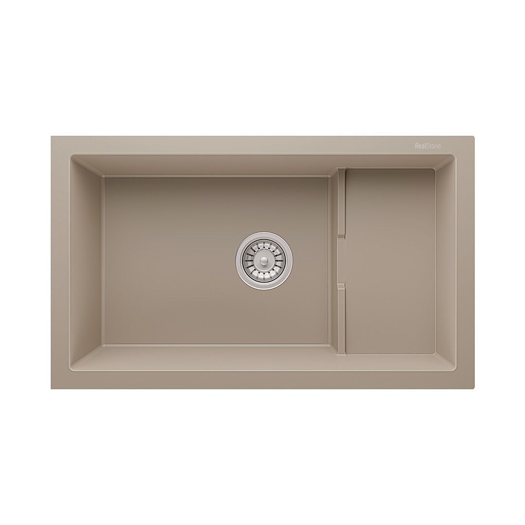 RealStone  Patara 1.5 Gözlü Damlalıksız Granit Eviye Cappucino