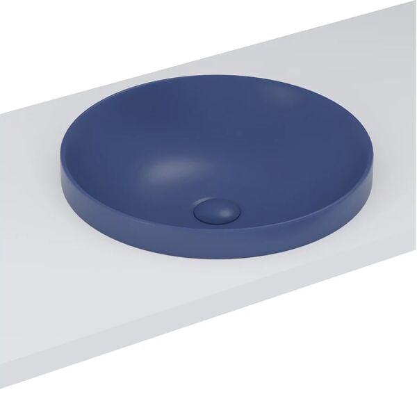 Lucco Laura 43 cm Tezgah Üstü Lavabo Mat Petrol Mavisi