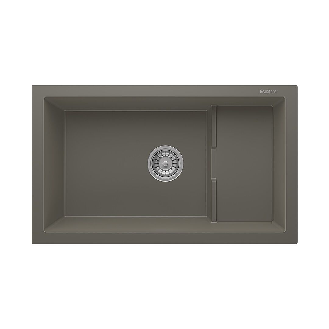 RealStone  Patara 1.5 Gözlü Damlalıksız Granit Eviye Gri
