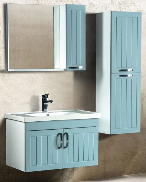 Bagnora Alya 80 cm Su Yeşili Banyo Dolabı