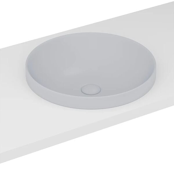 Lucco Laura 43 cm Tezgah Üstü Lavabo Mat Gümüş Gri