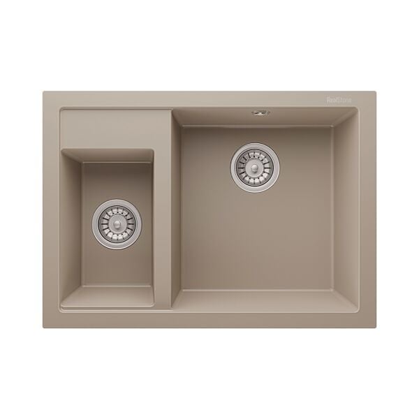 RealStone  Cappadocia 1.5 Gözlü Damlalıksız Granit Eviye Cappucino