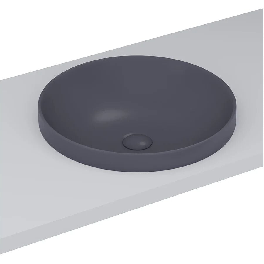 Lucco Laura 43 cm Tezgah Üstü Lavabo Mat Antrasit