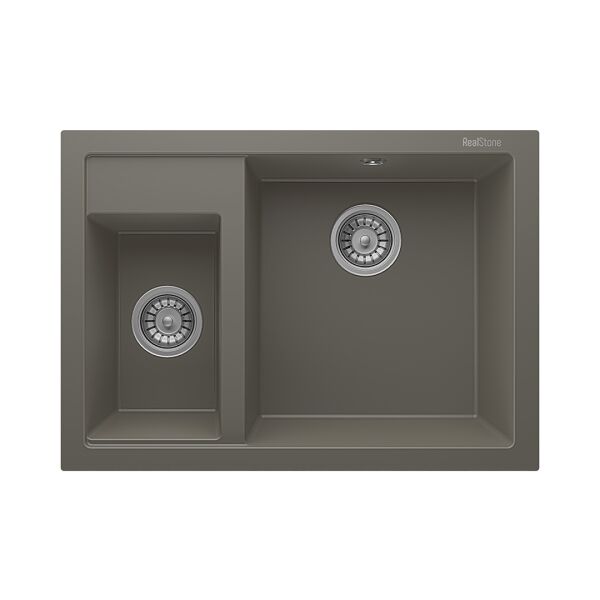 RealStone  Cappadocia 1.5 Gözlü Damlalıksız Granit Eviye Gri