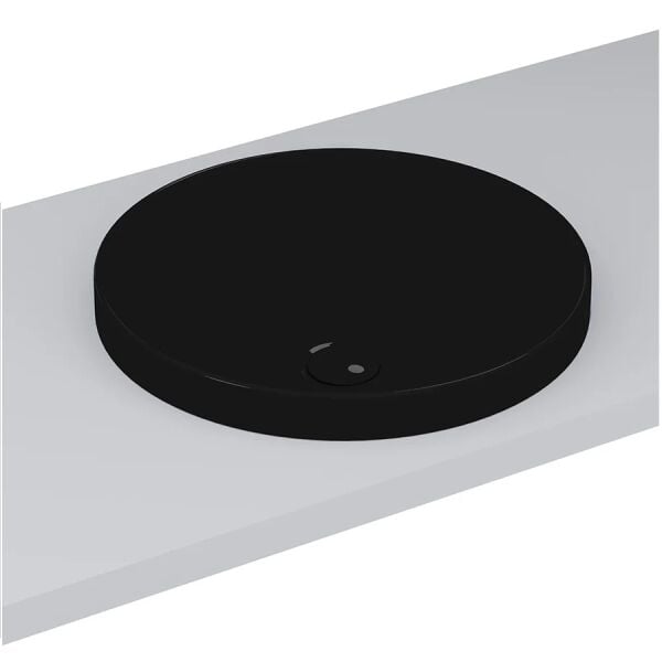 Lucco Laura 43 cm Tezgah Üstü Lavabo Parlak Siyah