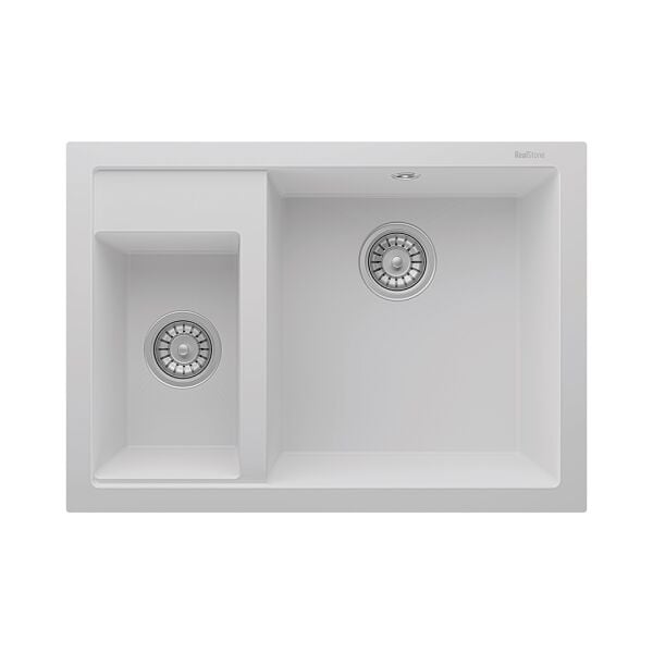 RealStone  Cappadocia 1.5 Gözlü Damlalıksız Granit Eviye Beyaz