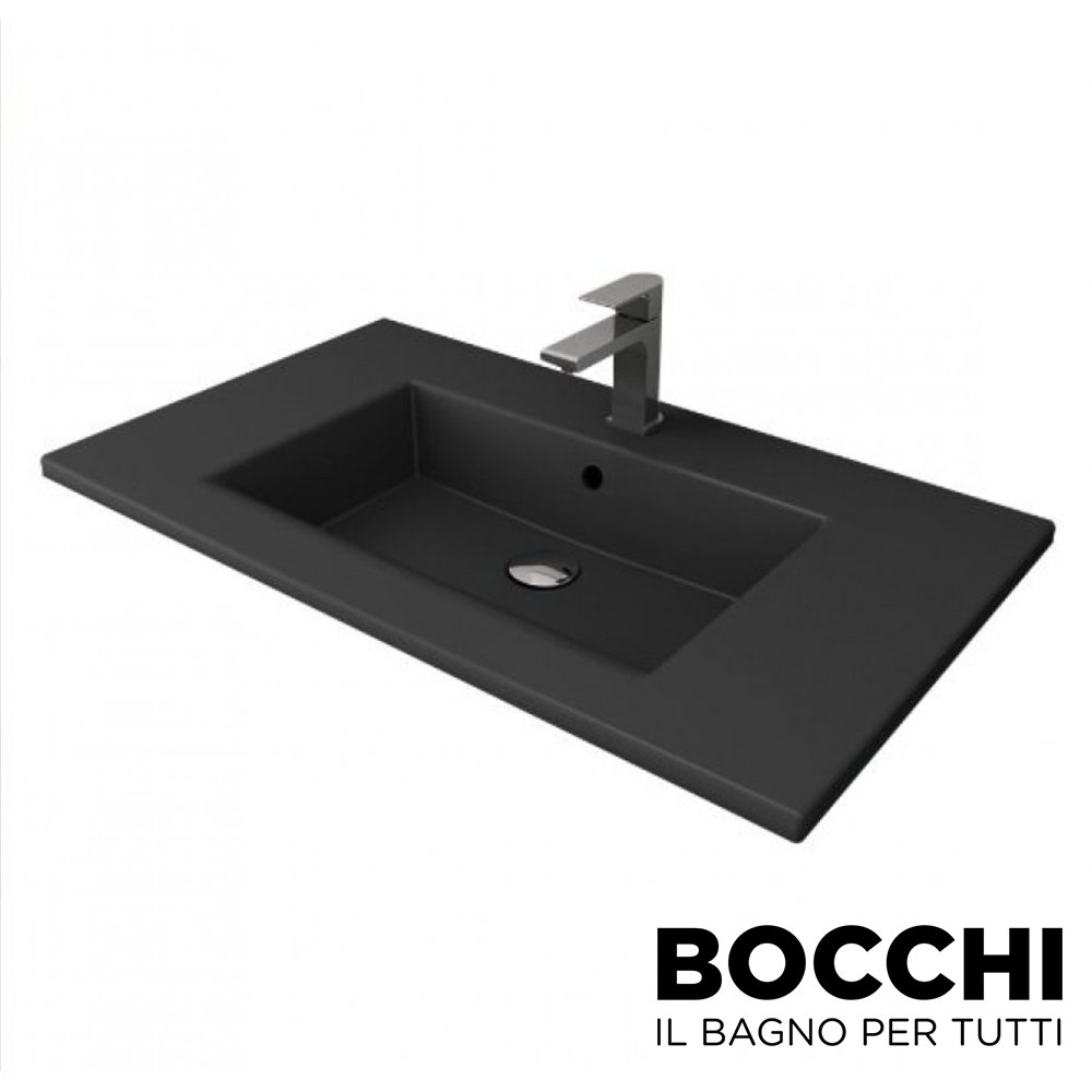 BOCCHI Milano Etajerli Lavabo 100 cm Mat Antrasit