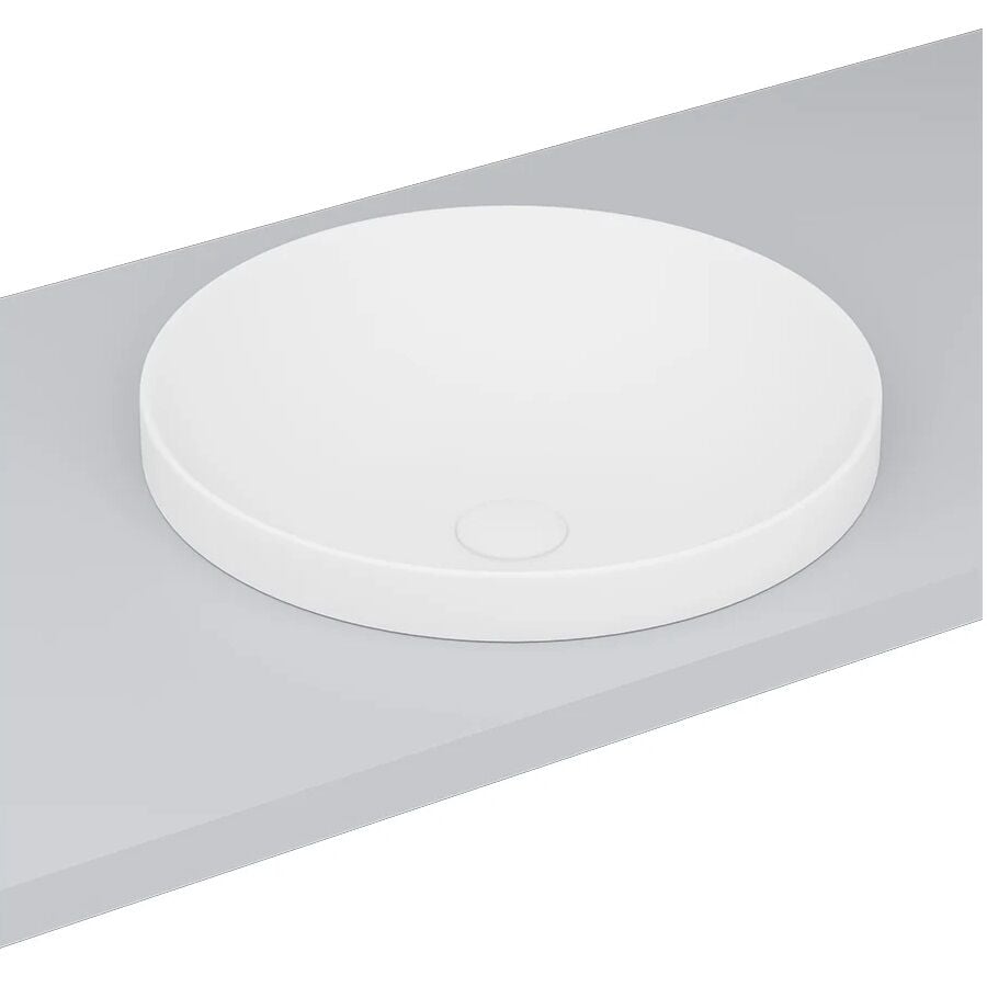 Lucco Laura 43 cm Tezgah Üstü Lavabo Mat Beyaz