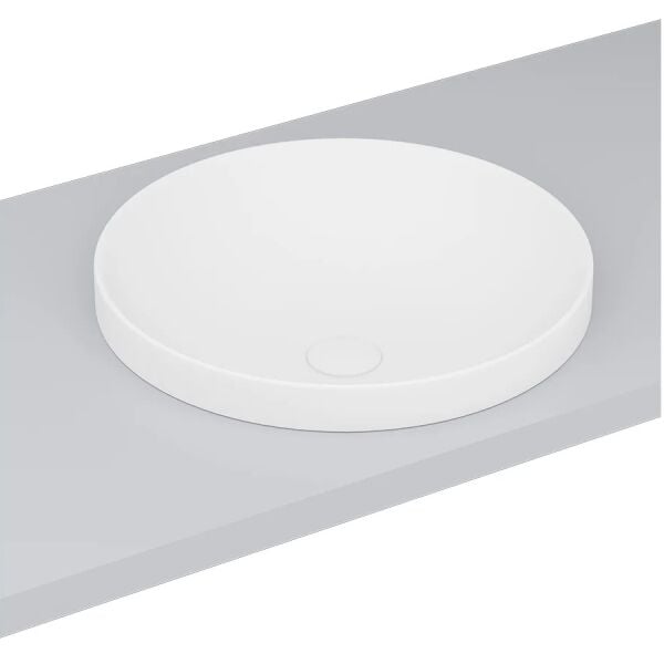 Lucco Laura 43 cm Tezgah Üstü Lavabo Mat Beyaz