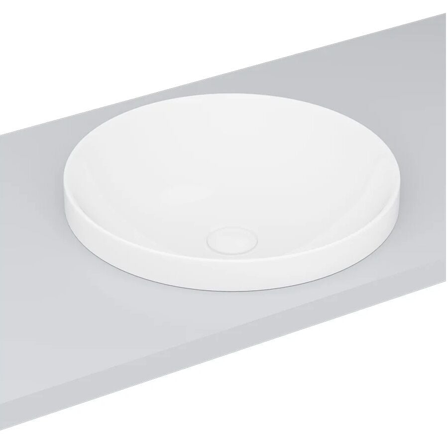 Lucco Laura 43 cm Tezgah Üstü Lavabo Parlak Beyaz