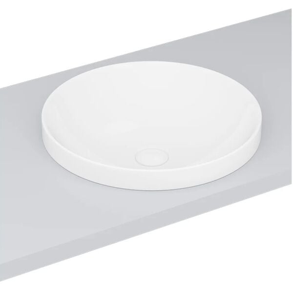 Lucco Laura 43 cm Tezgah Üstü Lavabo Parlak Beyaz