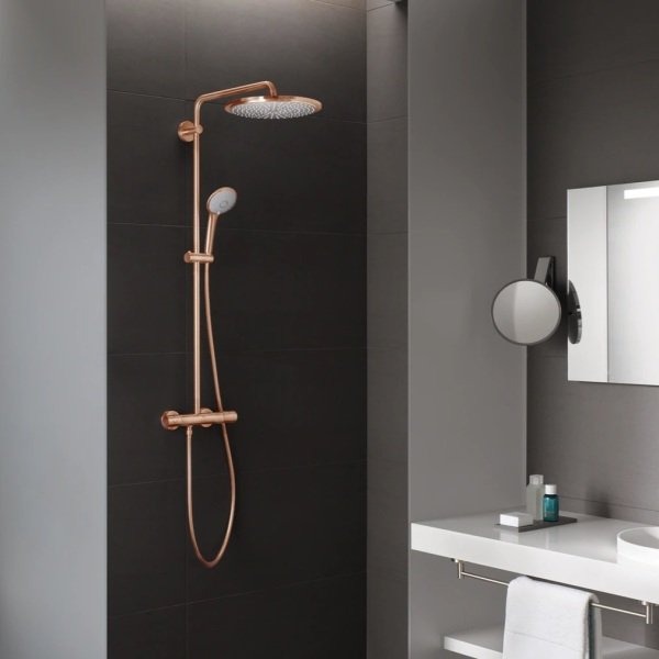 Grohe Euphoria System 310 Termostatik Bataryalı Duş Sistemi, Bakır