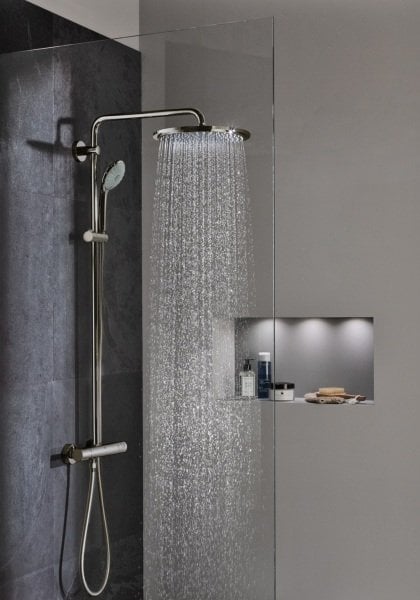 Grohe Euphoria System 310 Termostatik Bataryalı Duş Sistemi, Fırçalı Sert Grafit