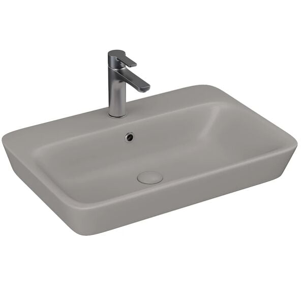 Lucco Mita 65 cm Tezgah Üstü Lavabo Mat Latte