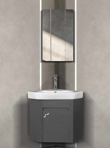 Bagnora Prizma 56 cm Antrasit Banyo Dolabı