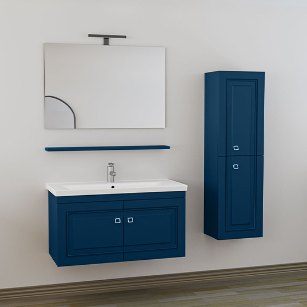 Belinza Stare 85 cm Banyo Dolabı Gece Mavi