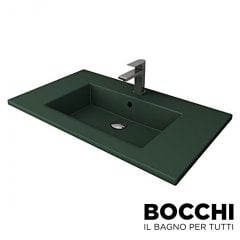 BOCCHI Milano Etajerli Lavabo 100 cm Mat Yeşil