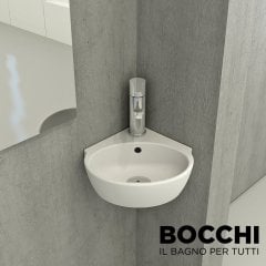 BOCCHİ Taormina Arch Köşe Lavabo 30 cm Mat Beyaz