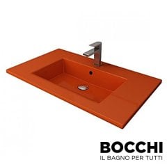 BOCCHI Milano Etajerli Lavabo 100 cm Parlak Turuncu