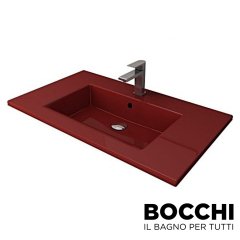 BOCCHI Milano Etajerli Lavabo 100 cm Parlak Kırmızı