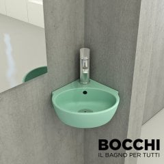 BOCCHİ Taormina Arch Köşe Lavabo 30 cm Mat Mint Yeşil