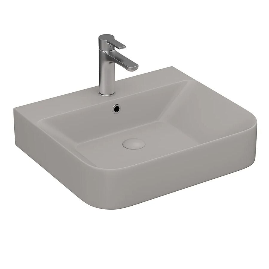 Lucco Allecra 55 cm Tezgah Üstü Lavabo Mat Latte
