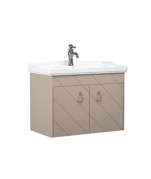Orka Dream 105 cm Parlak Cappucino Banyo Dolabı