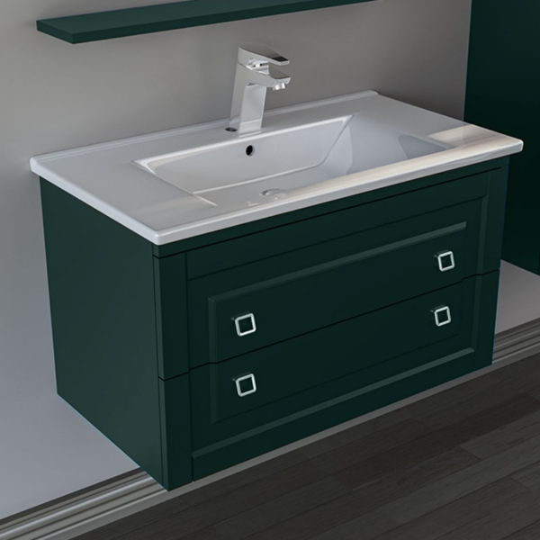 Belinza Arte 85 cm Banyo Dolabı Yeşil