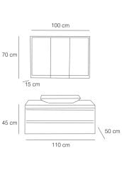 Fym Moderno Banyo Dolabı 110 Cm