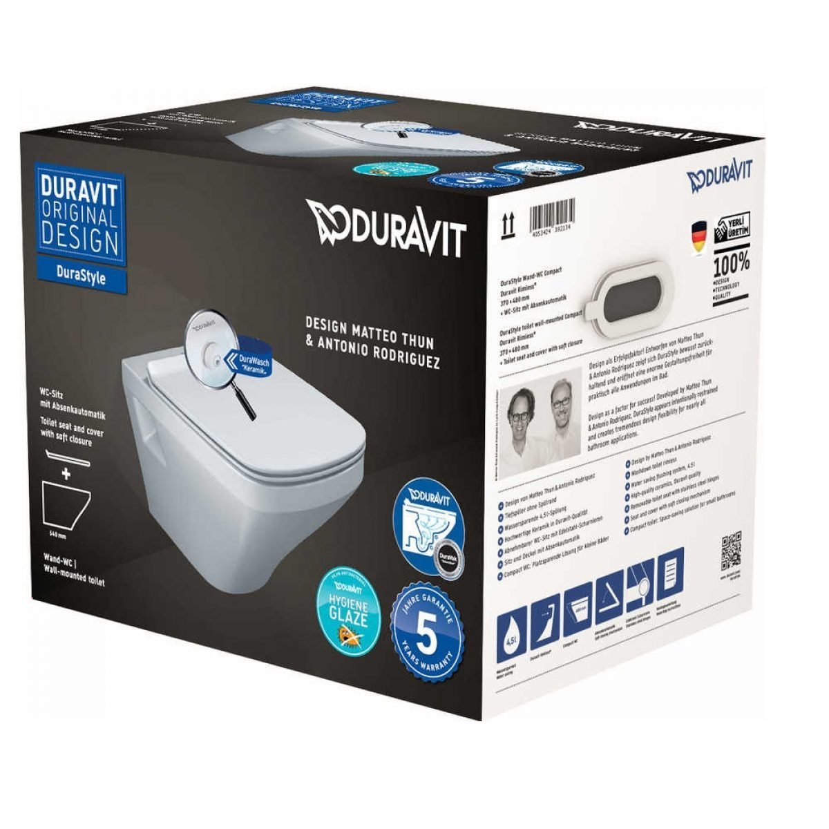 Duravit Durastyle Rimless Hygiene Glaze Asma Klozet