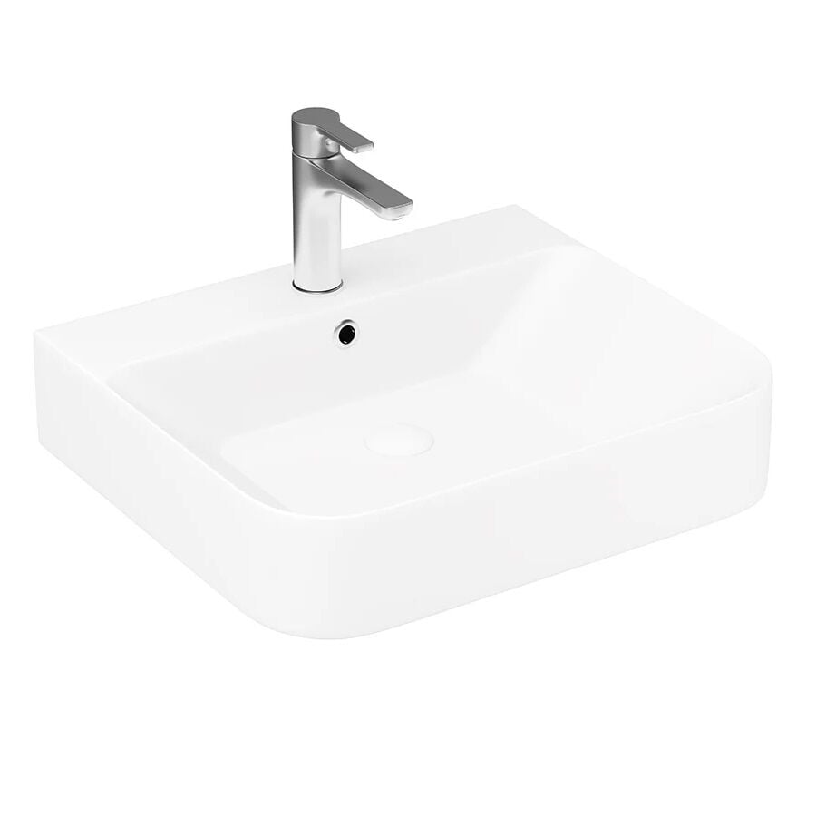 Lucco Allecra 55 cm Tezgah Üstü Lavabo Mat Beyaz