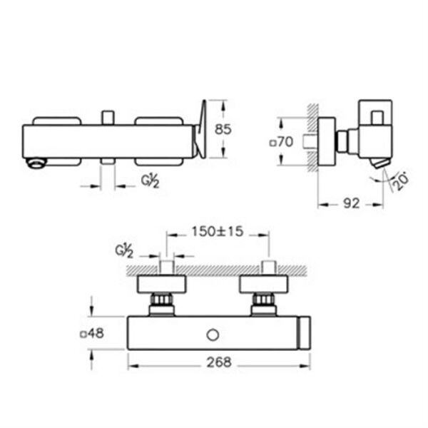 Artema Brava Banyo Bataryası Krom