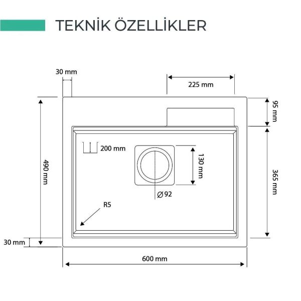 RealStone Angel Akıllı Eviye Gri